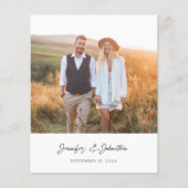 Budget Moderne Chic Foto Verti W Save the Date V2 Flyer (Voorkant)