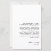 BUDGET Moderne Chic Monogram Foto Huwelijk (Achterkant)