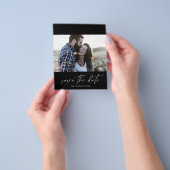 Budget Moderne Chic Photo Landsape Save the Date Flyer (Hand)