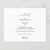 Budget Moderne Chic Tweefoto Save the Date Flyer (Achterkant)