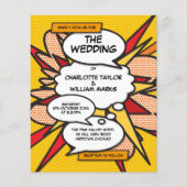 Budget Moderne Comic Book Photo Wedding Invitation (Voorkant)