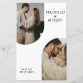 Budget Moderne Double Arch Two Photo Holiday Card (Voorkant)