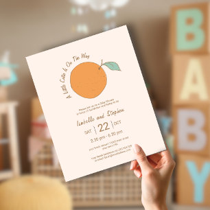 Budget moderne een beetje schattige oranje baby sh