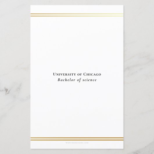 Budget Moderne Eenvoudige Afstuderen van de Foto (Achterkant)