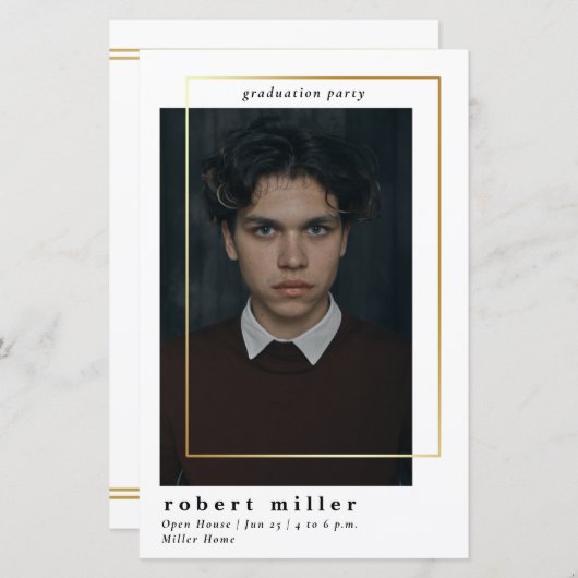 Budget Moderne Eenvoudige Afstuderen van de Foto (Voorkant / Achterkant)