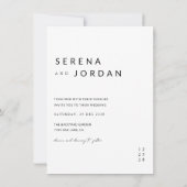 Budget Moderne Eenvoudige Boho Fotobruiloft Kaart (Achterkant)