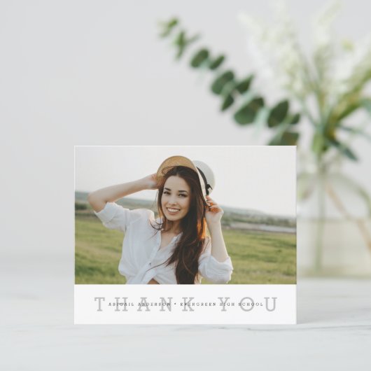 Budget Moderne Eenvoudige Foto Afstudeerder Dank u (Staand voorkant)