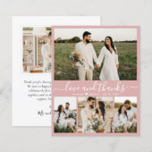 Budget Moderne Eenvoudige Fotobruiloft Hartelijk d (Voorkant / Achterkant)