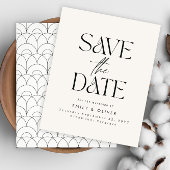 Budget Moderne eenvoudige trouwcrème zwarte elegan Flyer