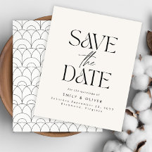 Budget Moderne eenvoudige trouwcrème zwarte elegan