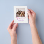 Budget Moderne Elegant Afstuderen Foto-uitnodiging Flyer (Hand)