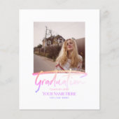 Budget Moderne Elegant Afstuderen Foto-uitnodiging Flyer (Voorkant)