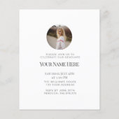 Budget Moderne Elegant Afstuderen Foto-uitnodiging Flyer (Achterkant)