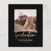 Budget Moderne Elegant Afstuderen Foto-uitnodiging Flyer (Voorkant)