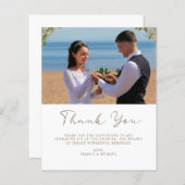 Budget Moderne Elegant Photo Wedding Hartelijk dan (Voorkant / Achterkant)