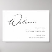 Budget Moderne Elegant Script Weduwen Welkomstteke Poster (Voorkant)