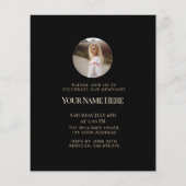 Budget Moderne Elegante Afstudeerfoto Uitnodiginge Flyer (Achterkant)