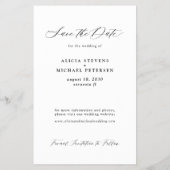 Budget moderne elegante foto bruiloft opslaan van  flyer (Achterkant)