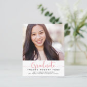 BUDGET Moderne, elegante roze Afstuderen Foto (Staand voorkant)