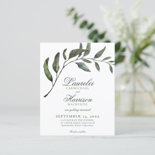 BUDGET Moderne Eucalyptus Branch Wedding (Staand voorkant)