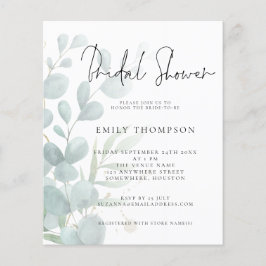 Budget Moderne Eucalyptus Bridal Shower