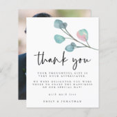 Budget Moderne Eucalyptus Fotobruiloft Hartelijk d (Voorkant / Achterkant)