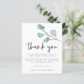 Budget Moderne Eucalyptus Fotobruiloft Hartelijk d (Staand voorkant)