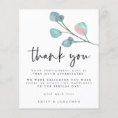 Budget Moderne Eucalyptus Fotobruiloft Hartelijk d (Voorkant)