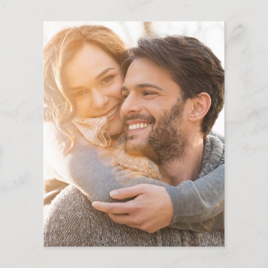 Budget Moderne Eucalyptus Fotobruiloft Uitnodiging (Achterkant)