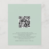 Budget Moderne Eucalyptus QR Code Weddenschap Uitn (Achterkant)