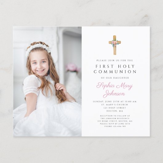 Budget Moderne Floral Cross First Community Foto (Voorkant)