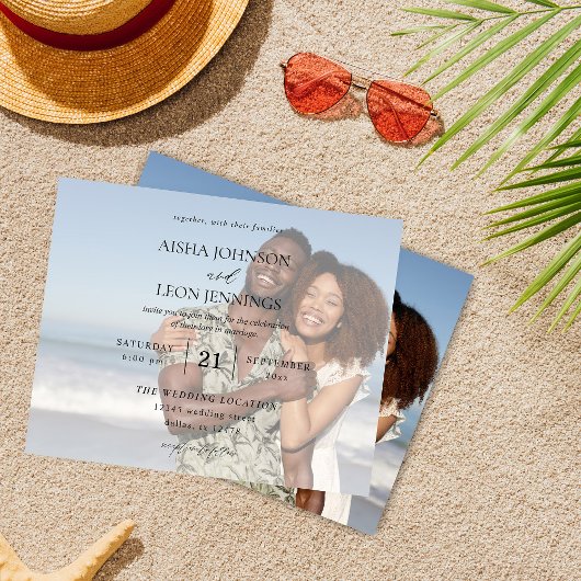 Budget Moderne Foto 5 Horizontal Wedding Flyer