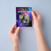 Budget moderne foto afstudeerfeest uitnodiging flyer (Hand)