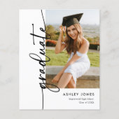 BUDGET Moderne foto Afstuderen Graduation Party Flyer (Voorkant)