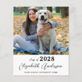 Budget Moderne Foto Afstuderen Uitnodiging (Voorkant)