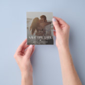 Budget moderne foto bestemming bruiloft opslaan da flyer (Hand)