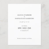 Budget moderne foto bestemming bruiloft opslaan da flyer (Achterkant)