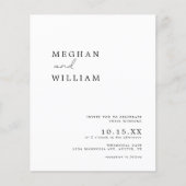 Budget Moderne foto Boho bruiloft uitnodiging (Voorkant)