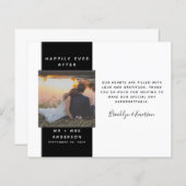 BUDGET Moderne foto bruiloft Dank je opmerking (Voorkant / Achterkant)