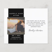 BUDGET Moderne foto bruiloft Dank je opmerking (Voorkant)