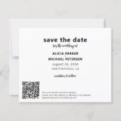 Budget moderne foto bruiloft save the date (Achterkant)