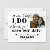 Budget moderne foto bruiloft save the date (Voorkant)