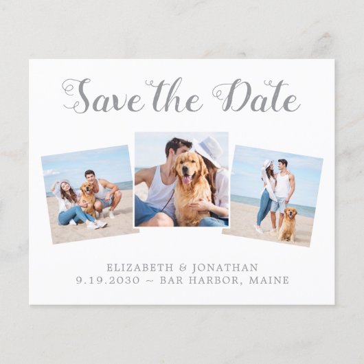 Budget Moderne Foto Collage bespaart de datum (Voorkant)