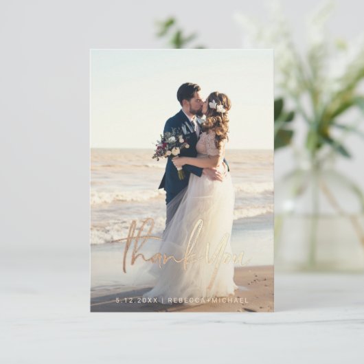 Budget Moderne Foto Dankkaartjes Kaart (Staand voorkant)