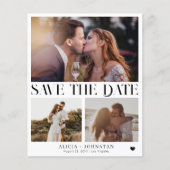 Budget moderne foto eenvoudige bruiloft opslaan va flyer (Voorkant)