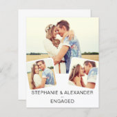 Budget Moderne Foto Engagement Party Uitnodiging (Voorkant / Achterkant)