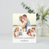 Budget Moderne Foto Engagement Party Uitnodiging (Staand voorkant)