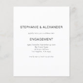 Budget Moderne Foto Engagement Party Uitnodiging (Achterkant)