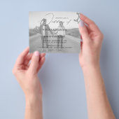 Budget Moderne Foto horizontaal 4 B&W Wedding Flyer (Hand)