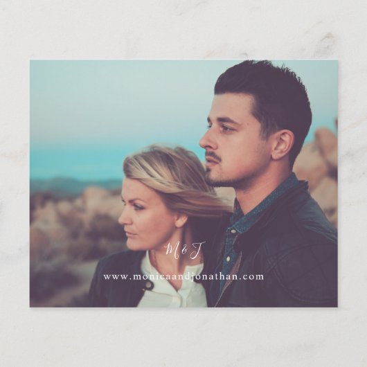 Budget Moderne Foto horizontaal 4 B&W Wedding Flyer (Achterkant)